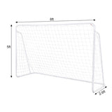 ZUN 8' x 5' Soccer Goal Training Set with Net Buckles Ground Nail Football Sports 12147701