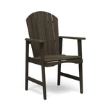 Outdoor Weather Resistant Acacia Wood Adirondack Dining Chairs , Grey Finish 64844.00GRY