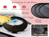 Red 1200W Electric BBQ Grill with Double-Zone Cooking, 2-in-1 Freestanding & Countertop Grill for 63293841