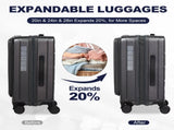 Luggage,with front opening,TSA approved lock,hardshell suitcase,Black W2880P208352