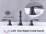 2-Handle 8 inch Widespread Bathroom Sink Faucet Oil-Rubbed Bronze Lavatory Faucet 3 Hole 360&deg T3177P277548