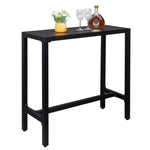 ZUN 40in Iron With Adjustment Knob Patio Bar Table Black 72049429