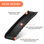 ZUN 63 inch Folding Dog Ramp, Portable Lightweight Pet Ramp for Cars, Trucks and SUVs 81656468