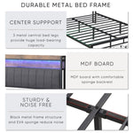 ZUN Full Bed Frames with Storage Headboard and Drawers, LED Platform Bed Frame Full Size, LED W1356133681