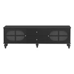 ZUN 68.9'' Modern TV Stand for TVs up to 75 Inches, Entertainment Center Media Console with Fluted Glass 79671336