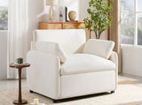 49*42.5" Oversized Chenille Single Sofa Wide and Deep Seat Accent N723P532225A