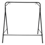 ZUN 176*128*180cm Flat Top 250kg Garden Iron Swing Frame Black （ONLY frame） 76269217