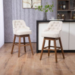 ZUN COOLMORE Bar Stools Set of 2 Counter Height Chairs with Footrest for Kitchen, Dining Room And 360 W395P145291