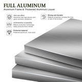 8610C Louver Pergola 10x13FT Aluminum Frame & Louvers W2089P187635