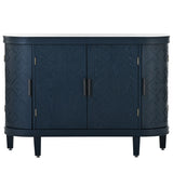 ZUN Accent Storage Cabinet Sideboard Wooden Cabinet with Antique Pattern Doors for Hallway, Entryway, 50464227
