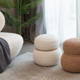 WKJ1Y White snowman stool, Greig plush cushion, playful and cute, suitable for any spacehite W2085P166458