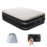 Queen Air Mattress with Built-in Pump, 18in Foam Topper Blow up Mattress, Quick Inflation/Deflation 96257511