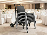 150 LBS Capacity Folding Chair Rack, Heavy-duty Chair Cart for Stacking 10 Chairs, Push-Style Chair 59616677