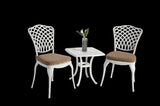 ZUN Bistro Set 3 Piece Rustproof Cast Aluminum Patio Furniture Sets 2 Chairs and 1 Round Table Outdoor, W640P251293