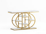 39.4" Console Table, Industrial Sofa Table with Storage Shelves for Living Room, Hallway & Entryway 83434255