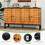 Modern buffet cabinet with storage space,Retro style four door wooden storage W1706P235655