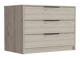 Dresser 27"H, 3 Drawers Dresser, Superior Top, Light Gray B097132976