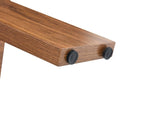 7131.5inches Walnut Wood Grain MDF Splicing Rectangular Dining Table.Double-panel outward-sloping W1151P434798