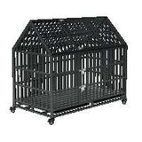 52 Inches Heavy Duty Dog Crate with Roof Top W2181P356225