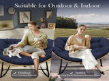 6.3" Outdoor Rocking Chair Cushion Waterproof & Fade-Resistant Egg Lounge Chair Pad with 6 38808701