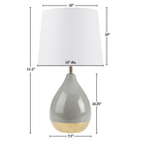 ZUN 2-Tone Ceramic Table Lamp Set of 2 Sage Green/Gold See below B035P148231