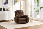 ZUN Power Lift Recliner Chair with Massage Elderly, Overstuffed Wide Recliners, Heavy Duty and Safety W1622P196006