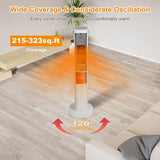 Fast Heating Oscillating Space Heater - 120&deg Wide Angle 30% Faster Warmth, 3D Flame, 5 Timer & 74413816