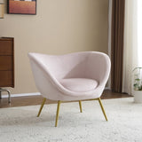 Modern Accent Chair for Living Room, Lounge Chair for Bedroom with Gold Metal Legs, Vanity Chair for N765P205107P