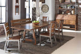 Unique Look Wood Framing 1pc Dining Table w Extension Leaf Industrial Design Casual Dining Furniture B01163512
