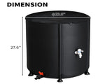 50 Gallon Folding Rain Barrel Water Collector Black 46386825