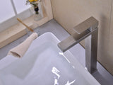 Single Handle Sink Brushed Nickel Vanity Bathroom Faucet, Basin Mixer Tap 62080109