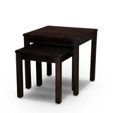 2-Piece Eucalyptus Nesting Table Set, Espresso B046125049