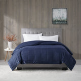 Lightweight Down Alternative Blanket with Satin Trim B03598516