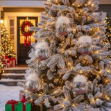6PCS Set 3.9" Glass Christmas Ornaments Decorative Hanging Balls for Tree & Holiday Party Decor 97954427