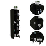 Black Wengue 5-Shelf Tall Cabinet B06280254