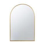 ZUN 24" x 36" Arched Accent Mirror with Gold Metal Frame for Bathroom, Bedroom, Entryway Wall W2078124337