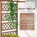 ZUN Wooden Planter、Flower shelf,Wooden Garden Trellis 12527710