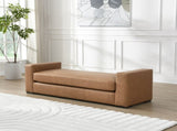 Stylish and Durable Brown Faux Leather Ottoman N769P426918D