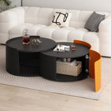 Nesting Coffee Table, Round Nesting Tables and End Tables for Small Space, Modern Side Tables with W757P186977