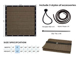 XISHAN 6'X12' Dark Grey HDPE Sun Shade Cloth 49817413