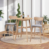 Wooden Bar Chairs Set of 2, Modern Soft Upholstered Kitchen Island Chairs, Counter Height Stool with W2582P197592