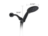 Matt black high pressure multi function with hand held shower faucet 61101347