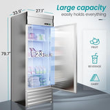 27" W Dynamic Cooling Commercial Refrigerator 23 Cu. Ft OmniSmart Temperature Control 3341 W1192P248454