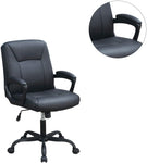 ZUN Relax Cushioned Office Chair 1pc Black Upholstered Seat back Adjustable Chair Comfort HS00F1680-ID-AHD