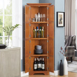 4-Tier 72" Corner Kitchen Pantry Storage Cabinet with 8 Doors Tall Storage Cabinet, Corner Cabinet W1758P211014