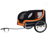Large Folding Bike Trailer for Dogs 66LB Capacity All-Terrain Pet Carrier, Durable Steel Frame for 49685305