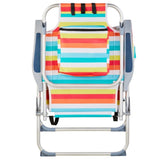 63*70*99cm Heightened Oxford Cloth Silver White Aluminum Tube Bearing 100kg Beach Chair Rainbow 34542854