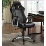 Black and Grey Swivel Office Chair with Casters B062P153800