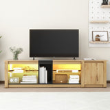 ZUN ModernTV Stand for TVs up to 80'' , Media Console with Multi-Functional Storage, Entertainment WF324787AAB