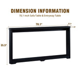 70.1"corrugated texture storage table for entranceways, narrow wooden console sofa table, can be 27049971